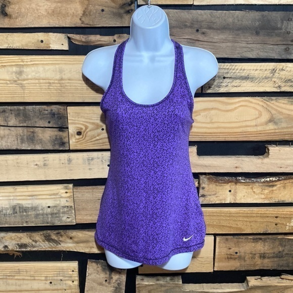 Nike Dri Fit Purple And Black Racerback Tank Top Small‎